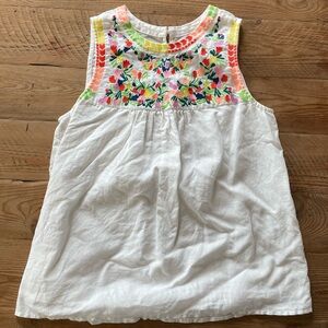 J. Crew floral embroidered sleeveless top